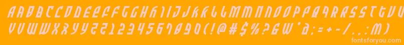 Zoneridertitleital Font – Pink Fonts on Orange Background