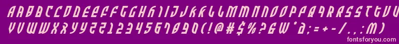 Zoneridertitleital Font – Pink Fonts on Purple Background