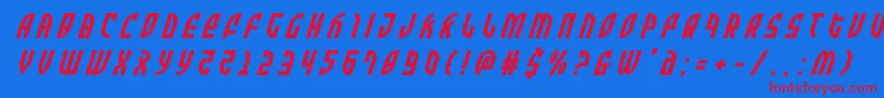 Fonte Zoneridertitleital – fontes vermelhas em um fundo azul