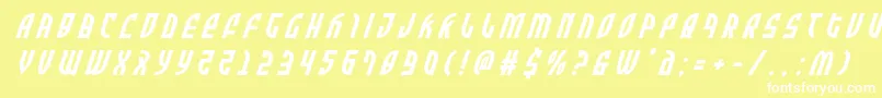 Zoneridertitleital Font – White Fonts on Yellow Background