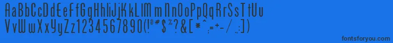 PhoenixRegular Font – Black Fonts on Blue Background