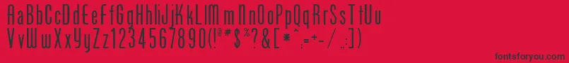 PhoenixRegular Font – Black Fonts on Red Background