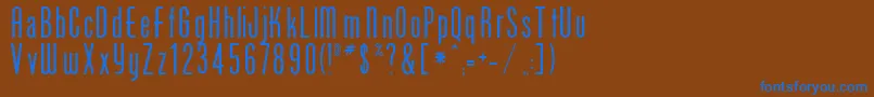 PhoenixRegular Font – Blue Fonts on Brown Background