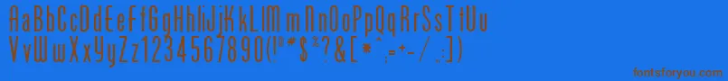 Weitere Informationen zur PhoenixRegular-Schriftart PhoenixRegular-Schriftart – Braune Schriften auf blauem Hintergrund