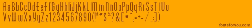 PhoenixRegular Font – Brown Fonts on Orange Background