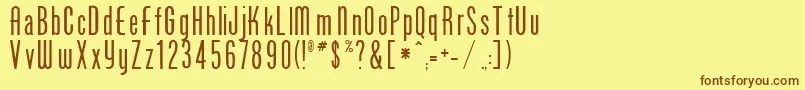 PhoenixRegular Font – Brown Fonts on Yellow Background