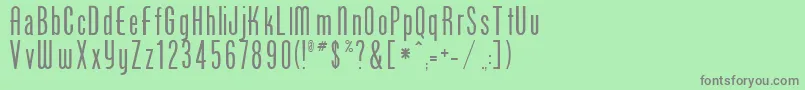 フォントPhoenixRegular – 緑の背景に灰色の文字