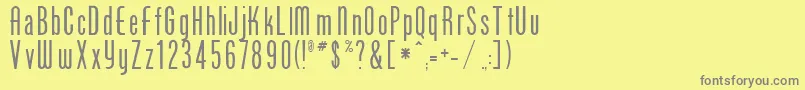 PhoenixRegular Font – Gray Fonts on Yellow Background