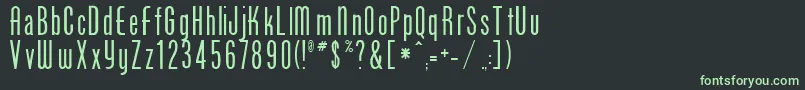 PhoenixRegular Font – Green Fonts on Black Background
