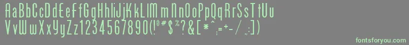 PhoenixRegular Font – Green Fonts on Gray Background