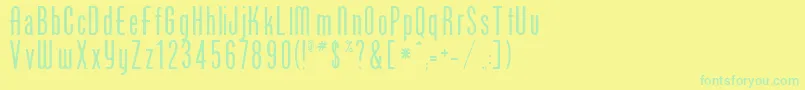 PhoenixRegular Font – Green Fonts on Yellow Background