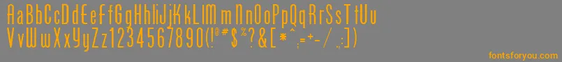 フォントPhoenixRegular – オレンジの文字は灰色の背景にあります。
