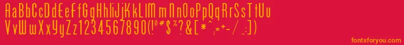 フォントPhoenixRegular – 赤い背景にオレンジの文字