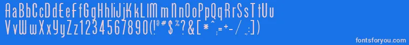 PhoenixRegular Font – Pink Fonts on Blue Background