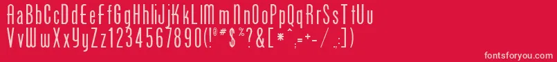 PhoenixRegular-Schriftart – Rosa Schriften auf rotem Hintergrund