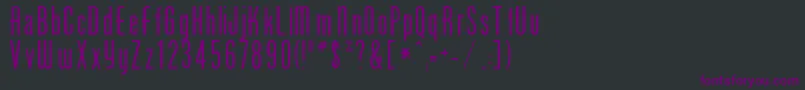 Czcionka PhoenixRegular – fioletowe czcionki na czarnym tle