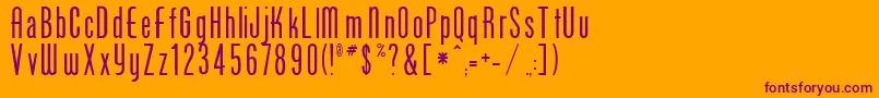 PhoenixRegular Font – Purple Fonts on Orange Background