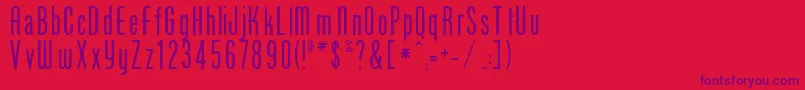 PhoenixRegular Font – Purple Fonts on Red Background