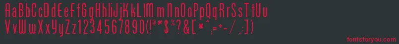 PhoenixRegular-Schriftart – Rote Schriften auf schwarzem Hintergrund