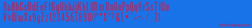 PhoenixRegular-Schriftart – Rote Schriften auf blauem Hintergrund