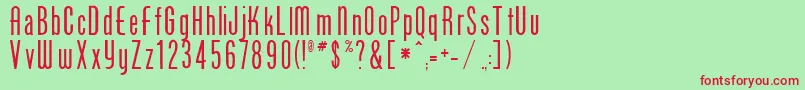 PhoenixRegular Font – Red Fonts on Green Background