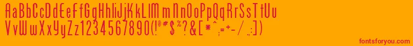 フォントPhoenixRegular – オレンジの背景に赤い文字