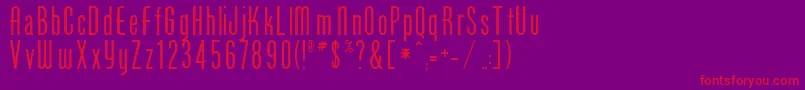 PhoenixRegular Font – Red Fonts on Purple Background