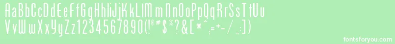 フォントPhoenixRegular – 緑の背景に白い文字