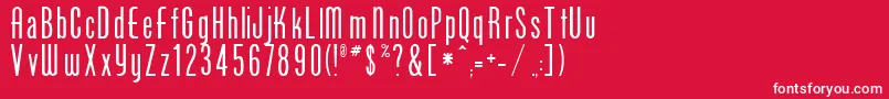 PhoenixRegular Font – White Fonts on Red Background