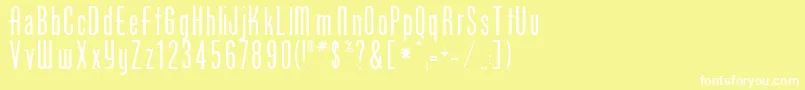 PhoenixRegular Font – White Fonts on Yellow Background