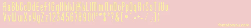 PhoenixRegular Font – Yellow Fonts on Pink Background