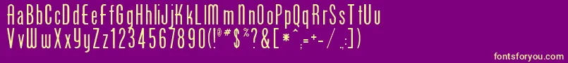 PhoenixRegular Font – Yellow Fonts on Purple Background