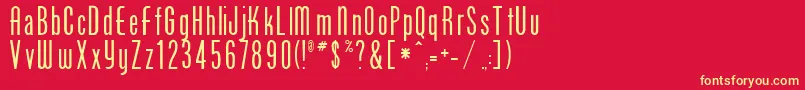 PhoenixRegular Font – Yellow Fonts on Red Background