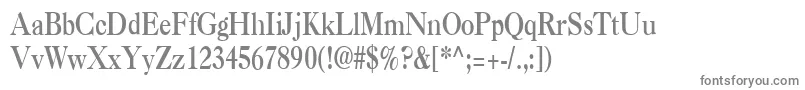 CasquecondensedBold-fontti – harmaat kirjasimet valkoisella taustalla