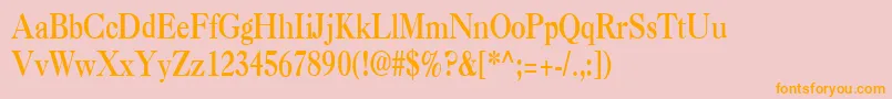 CasquecondensedBold Font – Orange Fonts on Pink Background