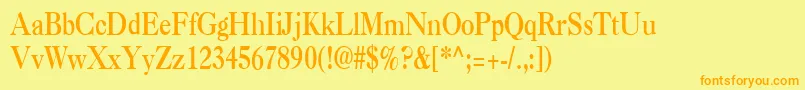 CasquecondensedBold Font – Orange Fonts on Yellow Background