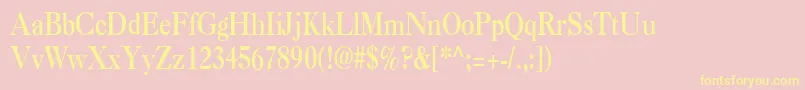 CasquecondensedBold Font – Yellow Fonts on Pink Background