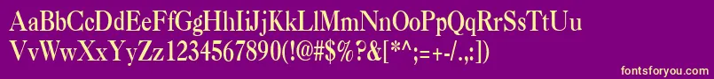 CasquecondensedBold Font – Yellow Fonts on Purple Background