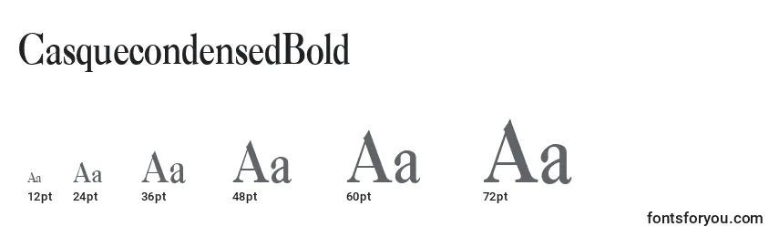 CasquecondensedBold Font Sizes