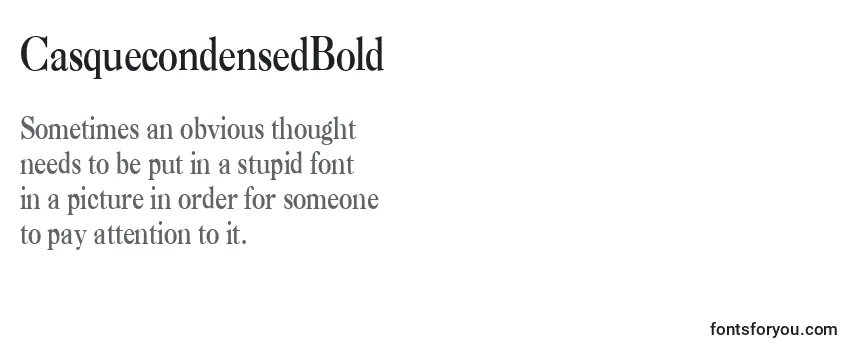 CasquecondensedBold Font