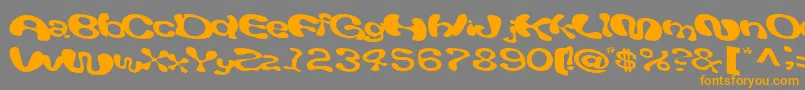 Giveandtake18RegularTtext Font – Orange Fonts on Gray Background