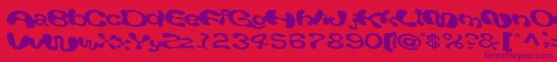 Giveandtake18RegularTtext Font – Purple Fonts on Red Background