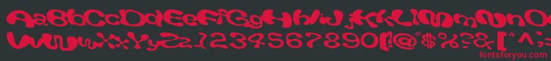 Giveandtake18RegularTtext Font – Red Fonts on Black Background