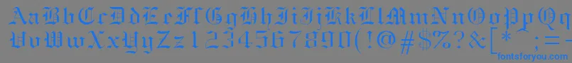 フォントGothice – 灰色の背景に青い文字