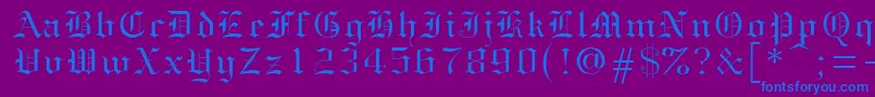 Gothice Font – Blue Fonts on Purple Background