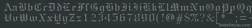 フォントGothice – 黒い背景に灰色の文字