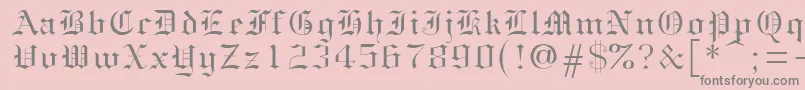 フォントGothice – ピンクの背景に灰色の文字