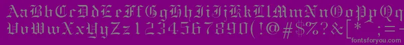 フォントGothice – 紫の背景に灰色の文字