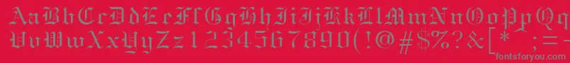 フォントGothice – 赤い背景に灰色の文字