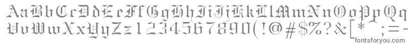 フォントGothice – 白い背景に灰色の文字